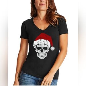 Sz M LA Pop Art Santa Skull Word